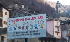 cartello bambini viganella