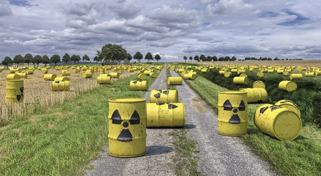scorie bidoni nucleare prato