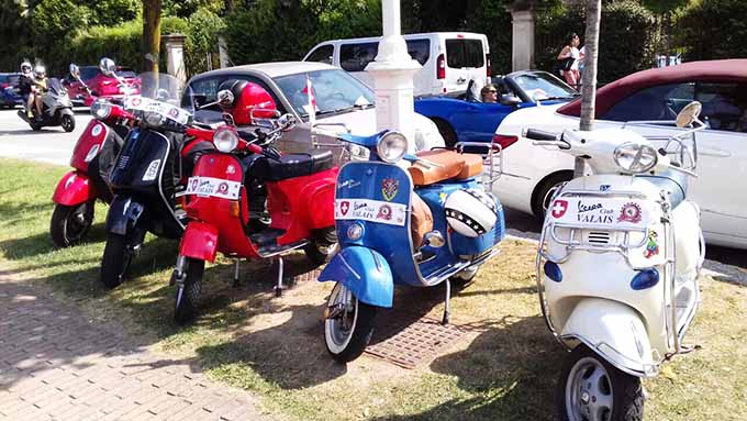 Vespa-Rundfahrt am Lago Maggiore mit Teilnehmern aus dem Wallis - Fotogalerie
