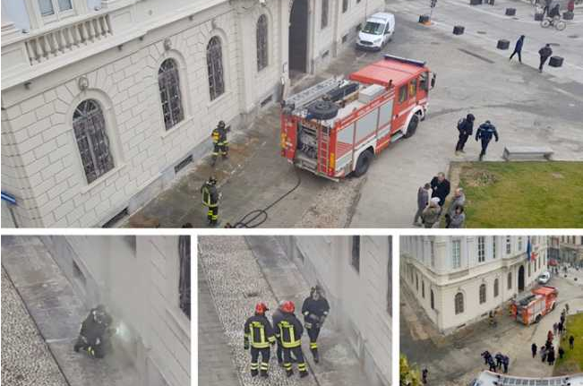 Domodossola: Feuerwehr kamen wegen eines beginnenden Brandes im Rathaus zum Einsatz