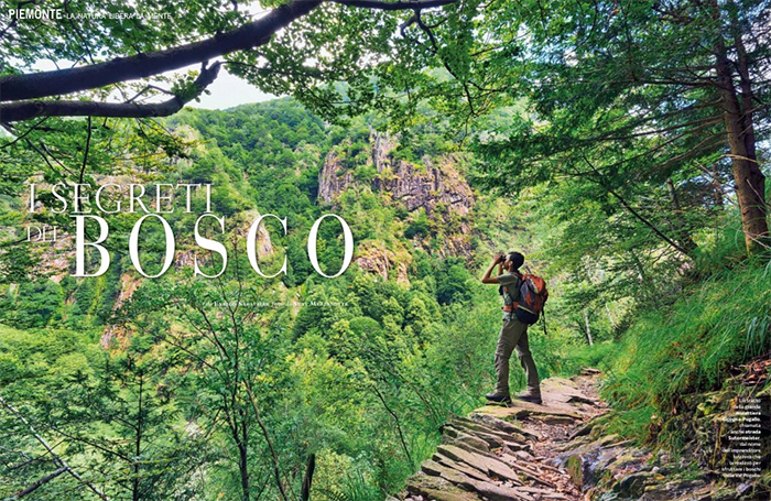 Zwölf Seiten im Reisen und Tourismus Magasin „Dove“ dem Val Grande Naturpark gewidmet