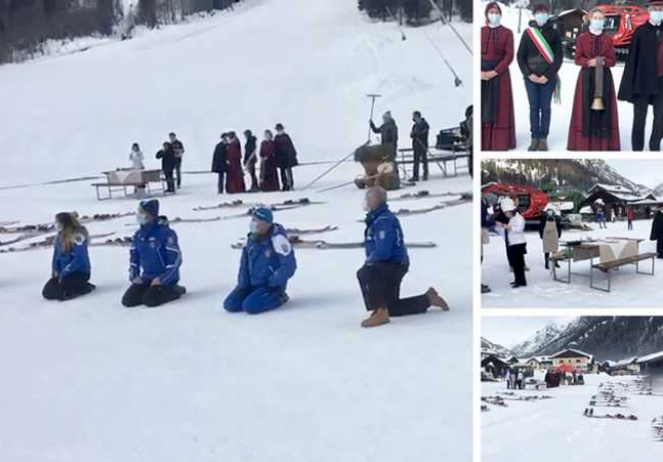 Tourismussektor in der Krise: Ein Flash Mob auf die Pisten des Ossola Tals. Video und Bildgalerie