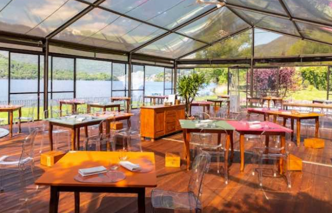 Der zwei-Sterne Chefkoch Marco Sacco öffnet ein Freiluft- Bistrot am Lago  di Mergozzo 