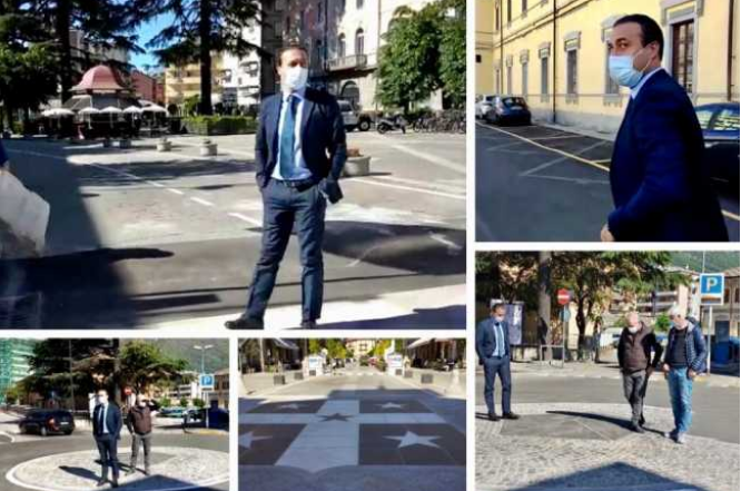 Piazza Matteotti ist wieder für den Verkehr geöffnet, neue Strassenarbeiten im Zentrum von Domodossola
