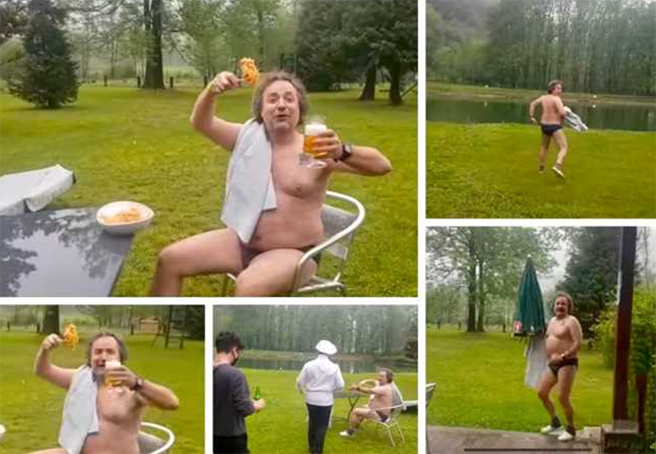 Im Regen essen (im Badeanzug): Das Video des Gastwirts von Ornavasso, das den Wiedereröffnungen gewidmet ist